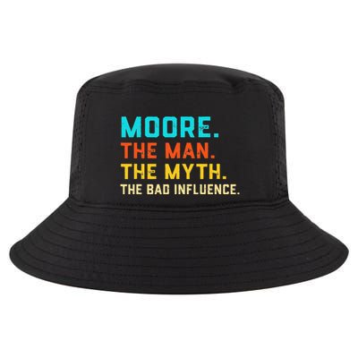 Vintage Moore Man Myth The Bad Influence Last Name Cool Comfort Performance Bucket Hat