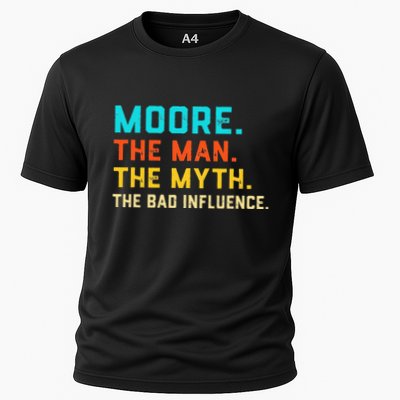 Vintage Moore Man Myth The Bad Influence Last Name Performance Shirt