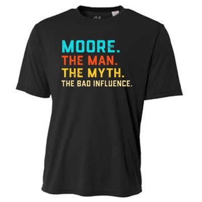 Vintage Moore Man Myth The Bad Influence Last Name Cooling Performance Crew T-Shirt