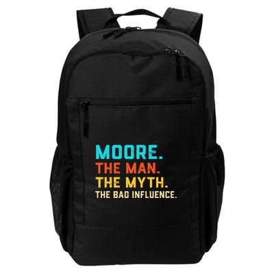 Vintage Moore Man Myth The Bad Influence Last Name Backpack