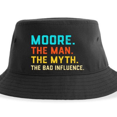 Vintage Moore Man Myth The Bad Influence Last Name Sustainable Bucket Hat