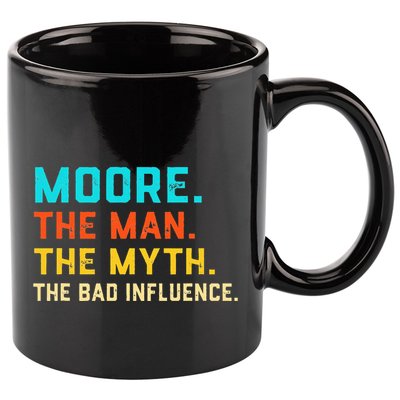 Vintage Moore Man Myth The Bad Influence Last Name 11oz C Handle Ceramic Mug