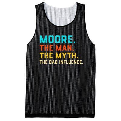 Vintage Moore Man Myth The Bad Influence Last Name Mesh Reversible Basketball Jersey Tank