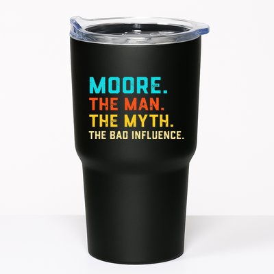 Vintage Moore Man Myth The Bad Influence Last Name Tumbler