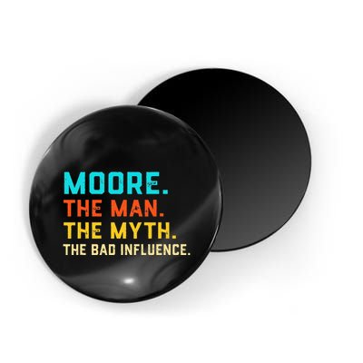 Vintage Moore Man Myth The Bad Influence Last Name Magnet