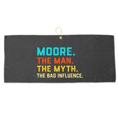 Vintage Moore Man Myth The Bad Influence Last Name Large Microfiber Waffle Golf Towel