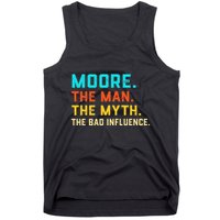Vintage Moore Man Myth The Bad Influence Last Name Tank Top