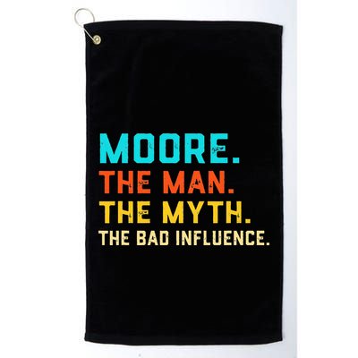 Vintage Moore Man Myth The Bad Influence Last Name Golf Towel