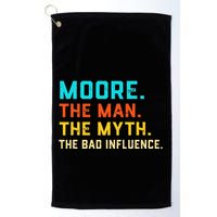 Vintage Moore Man Myth The Bad Influence Last Name Golf Towel