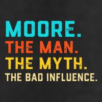 Vintage Moore Man Myth The Bad Influence Last Name Golf Towel