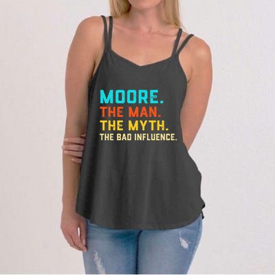 Vintage Moore Man Myth The Bad Influence Last Name Women's Strappy Tank