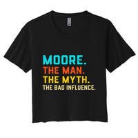 Vintage Moore Man Myth The Bad Influence Last Name Crop Top