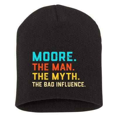 Vintage Moore Man Myth The Bad Influence Last Name Short Acrylic Beanie