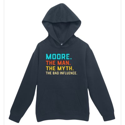 Vintage Moore Man Myth The Bad Influence Last Name Urban Pullover Hoodie