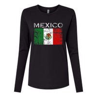 Vintage Mexico Mexican Flag Pride Womens Cotton Relaxed Long Sleeve T-Shirt