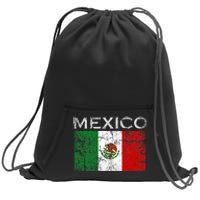 Vintage Mexico Mexican Flag Pride Sweatshirt Cinch Pack Bag