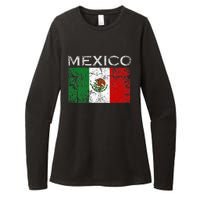 Vintage Mexico Mexican Flag Pride Womens CVC Long Sleeve Shirt