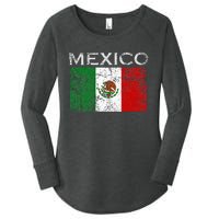 Vintage Mexico Mexican Flag Pride Women's Perfect Tri Tunic Long Sleeve Shirt