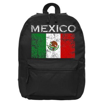 Vintage Mexico Mexican Flag Pride 16 in Basic Backpack