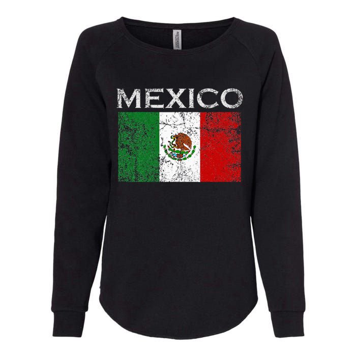 Vintage Mexico Mexican Flag Pride Womens California Wash Sweatshirt