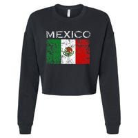 Vintage Mexico Mexican Flag Pride Cropped Pullover Crew