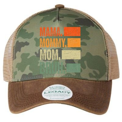 Vintage Mama Mommy Mom Bruh Funny Mothers Day Legacy Tie Dye Trucker Hat