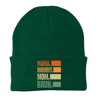 Vintage Mama Mommy Mom Bruh Funny Mothers Day Knit Cap Winter Beanie