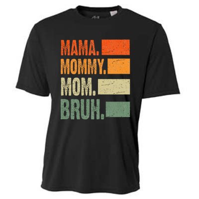 Vintage Mama Mommy Mom Bruh Funny Mothers Day Cooling Performance Crew T-Shirt