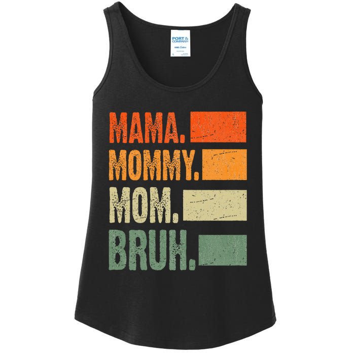 Vintage Mama Mommy Mom Bruh Funny Mothers Day Ladies Essential Tank