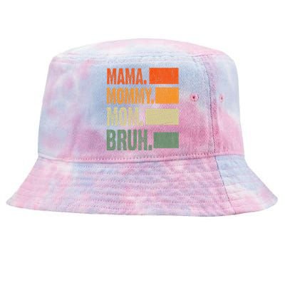 Vintage Mama Mommy Mom Bruh Funny Mothers Day Tie-Dyed Bucket Hat