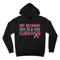 vintage My Mommy Is A Survivor Pink Ribbon Hoodie