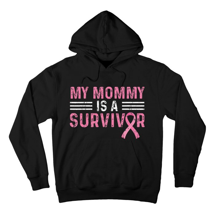 vintage My Mommy Is A Survivor Pink Ribbon Hoodie