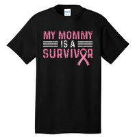 vintage My Mommy Is A Survivor Pink Ribbon Tall T-Shirt