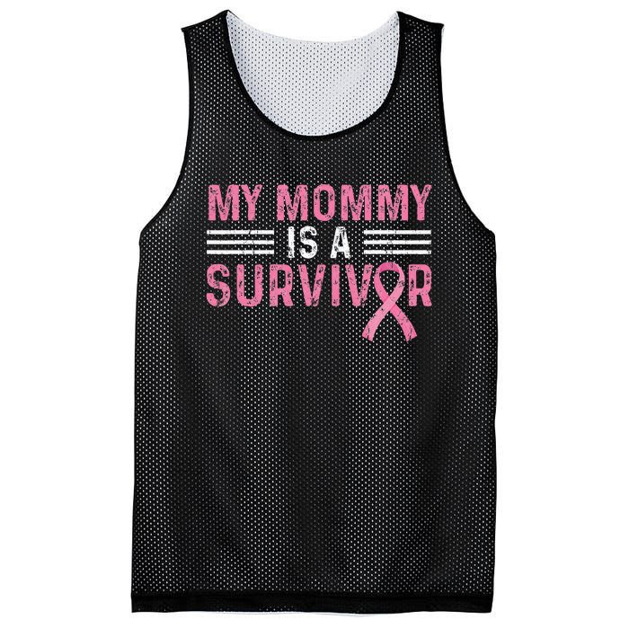 vintage My Mommy Is A Survivor Pink Ribbon Mesh Reversible Basketball Jersey Tank