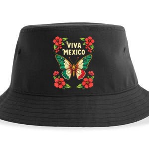 Viva Mexico Mexican Independence Day Butterfly Mexico Sustainable Bucket Hat