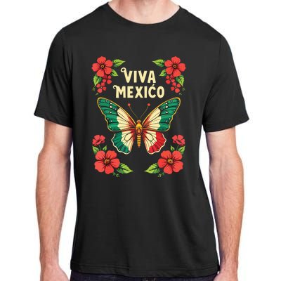 Viva Mexico Mexican Independence Day Butterfly Mexico Adult ChromaSoft Performance T-Shirt