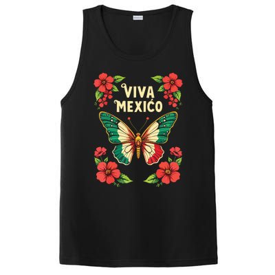 Viva Mexico Mexican Independence Day Butterfly Mexico PosiCharge Competitor Tank