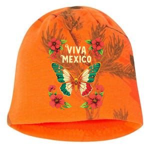 Viva Mexico Mexican Independence Day Butterfly Mexico Kati - Camo Knit Beanie