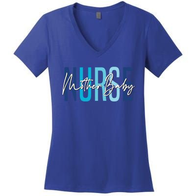 Vintage Mother Nurse Postpartum Mom Nursing Great Gift Women's V-Neck T-Shirt