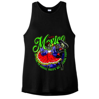 Viva Mexico No Time To Siesta That Is My Final Fiesta Ladies PosiCharge Tri-Blend Wicking Tank