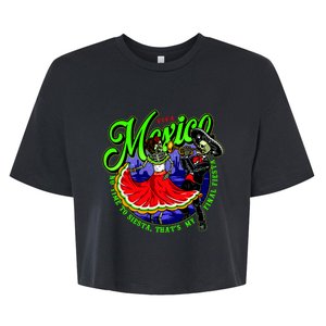 Viva Mexico No Time To Siesta That Is My Final Fiesta Bella+Canvas Jersey Crop Tee