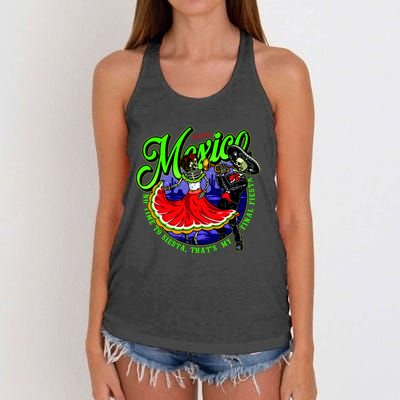 Viva Mexico No Time To Siesta That Is My Final Fiesta Women's Knotted Racerback Tank