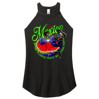 Viva Mexico No Time To Siesta That Is My Final Fiesta Women's Perfect Tri Rocker Tank