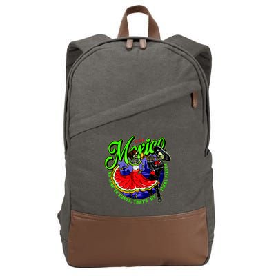 Viva Mexico No Time To Siesta That Is My Final Fiesta Cotton Canvas Backpack
