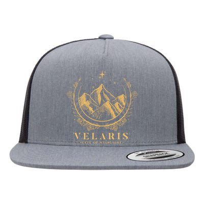 Velaris Mountain Night Sky Stars Flat Bill Trucker Hat