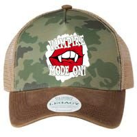 Vampire Mode On Fangs Lips Halloween Legacy Tie Dye Trucker Hat