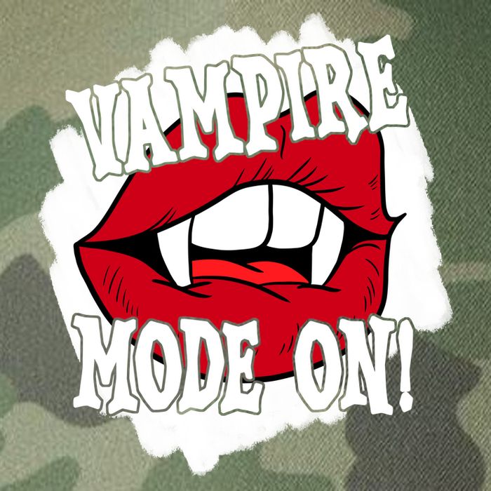 Vampire Mode On Fangs Lips Halloween Legacy Tie Dye Trucker Hat