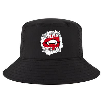 Vampire Mode On Fangs Lips Halloween Cool Comfort Performance Bucket Hat