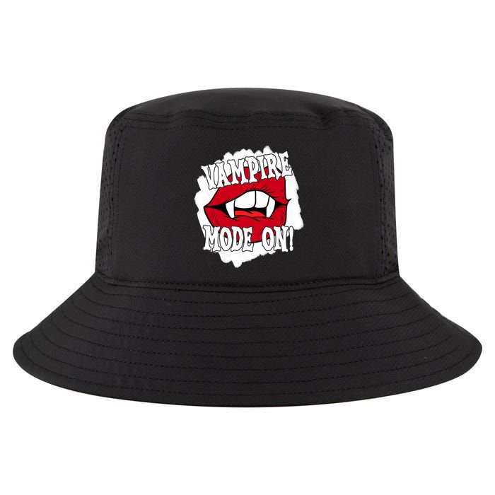 Vampire Mode On Fangs Lips Halloween Cool Comfort Performance Bucket Hat