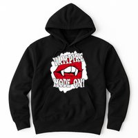Vampire Mode On Fangs Lips Halloween Hoodie